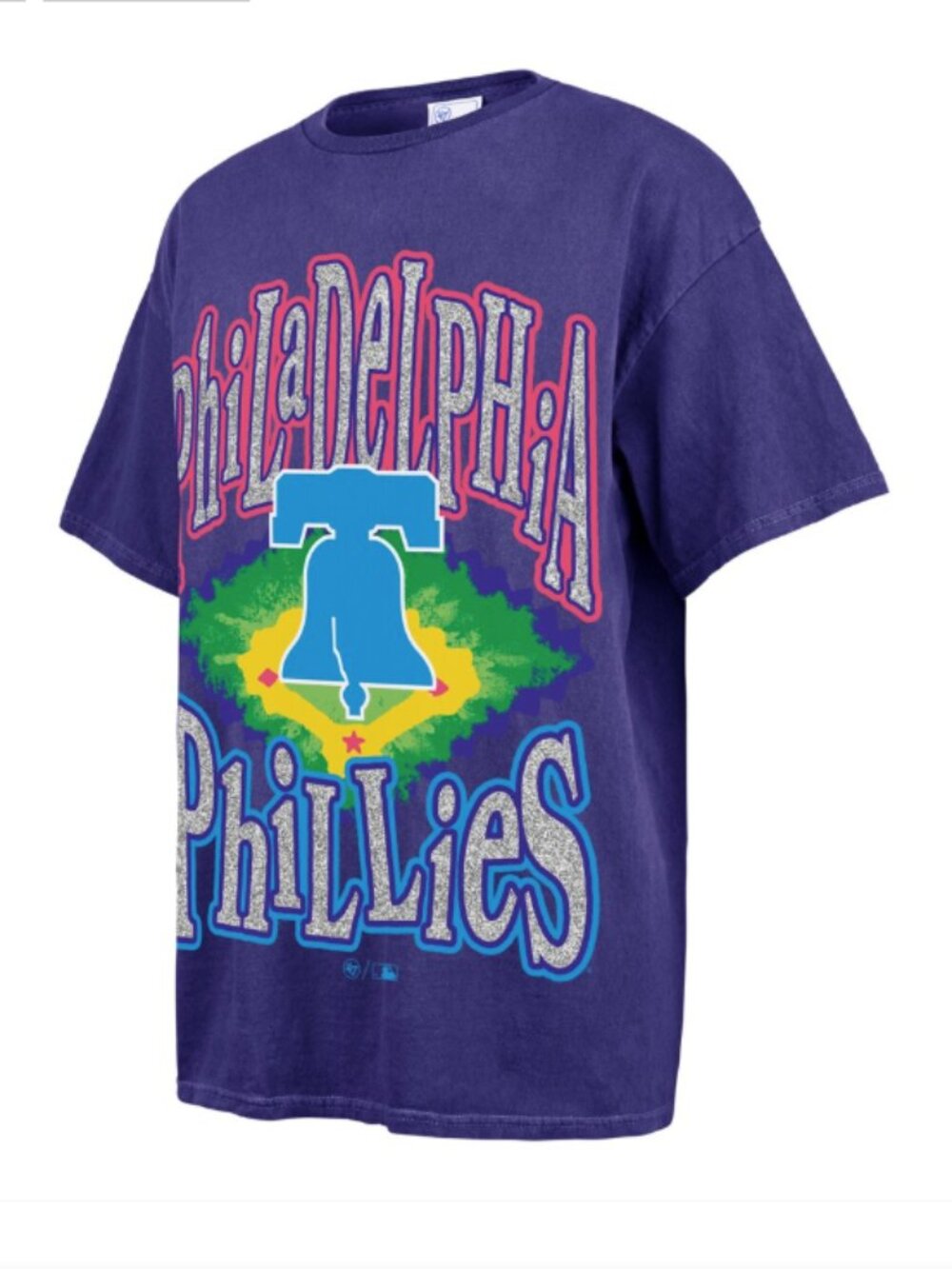 Philadelphia Phillies ’47 “Flashing Lights” Boyfriend Tee – Navy | Women’s S/M ⚾